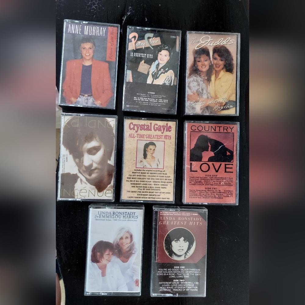 Lot of 8 Country Music Cassettes Or Can Sell Single For $5 ea.